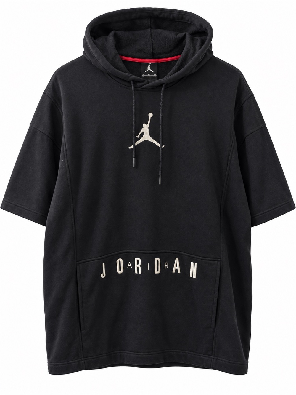 Air Jordan Black Short Sleeve Hoodie XL Jumpman Streetwear Pullover